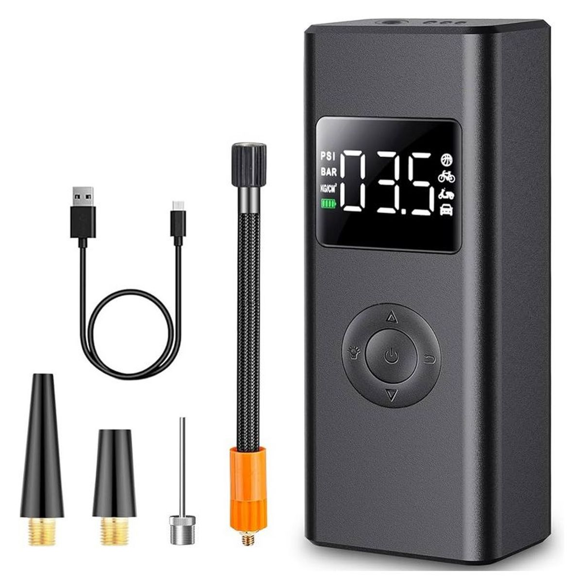 SEISA - Inflador de llantas portatil - Mini Compresor - Recargable