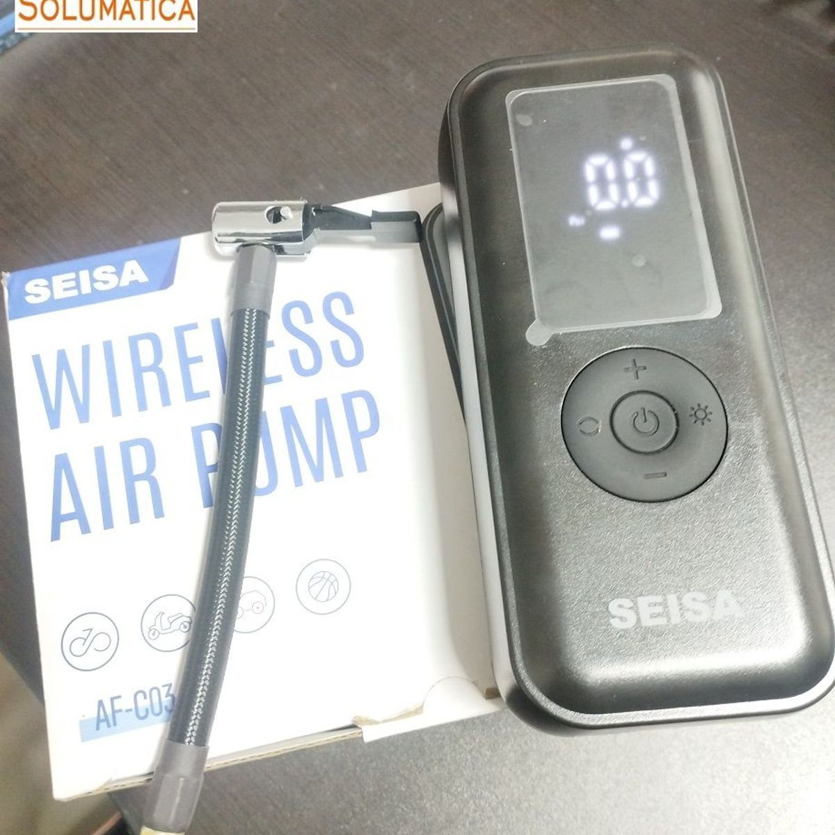 SEISA - Inflador de llantas portatil - Mini Compresor - Recargable