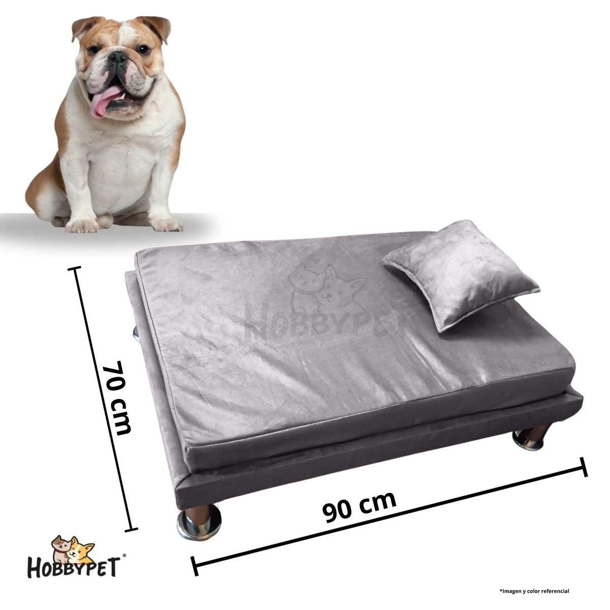 GENERICO - Cama para perro TARIMA DOG - Talla XL - Gris