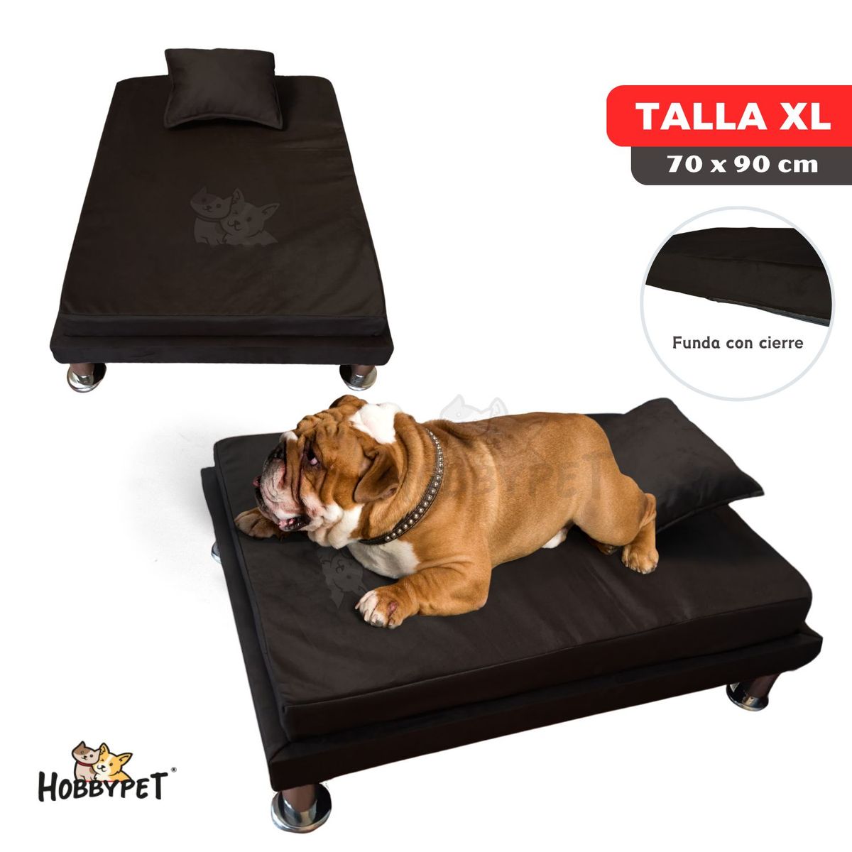 GENERICO - Cama para perro TARIMA DOG - Talla XL - Negro