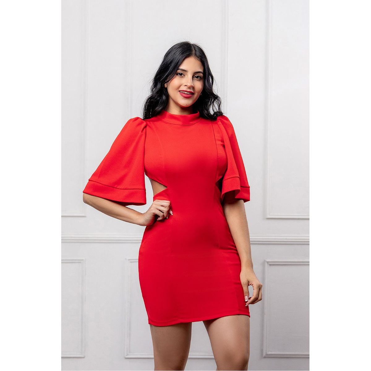 GENERICO - Vestido Midi Espalda Descubierta Meghan Color Rojo - Estacion 108
