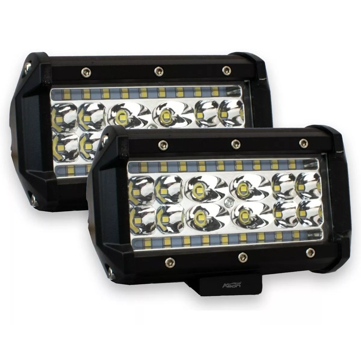 GENERICO - Par Faro Barra De 30 Led / 72w Luz Fija Alto Brillo