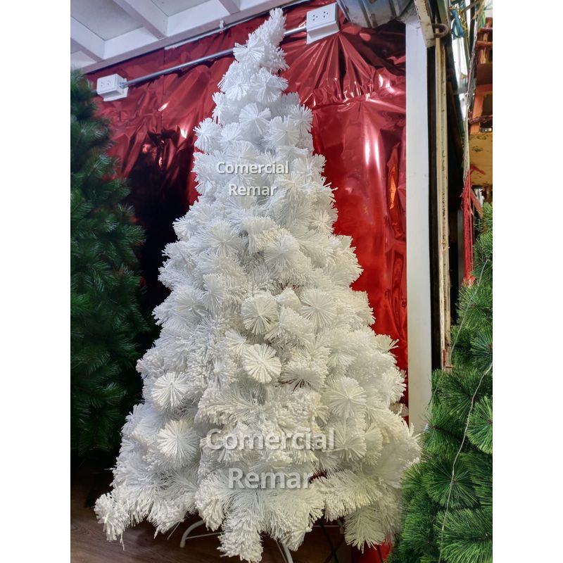GENERICO - Árbol de Navidad 2.10 m Pino Blanco Nevado Coposo