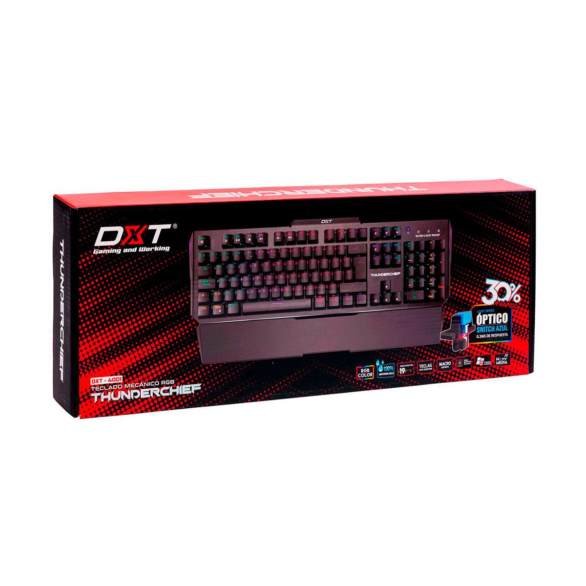 GENERICO - DXT Teclado Gamer Mecánico RGB THUNDERCHIEF