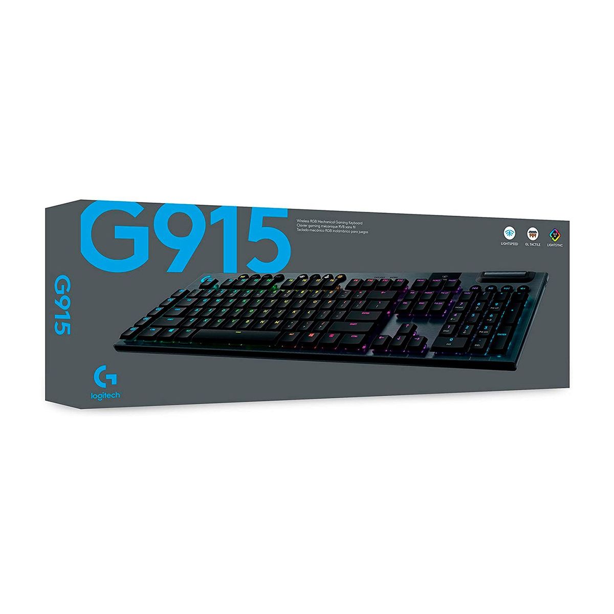 LOGITECH - Teclado Gamer Logitech G915 Lightspeed Wireless Rgb
