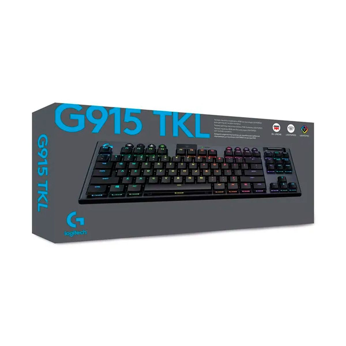 LOGITECH - Teclado Gamer Mecánico Logitech G915 Tkl Black