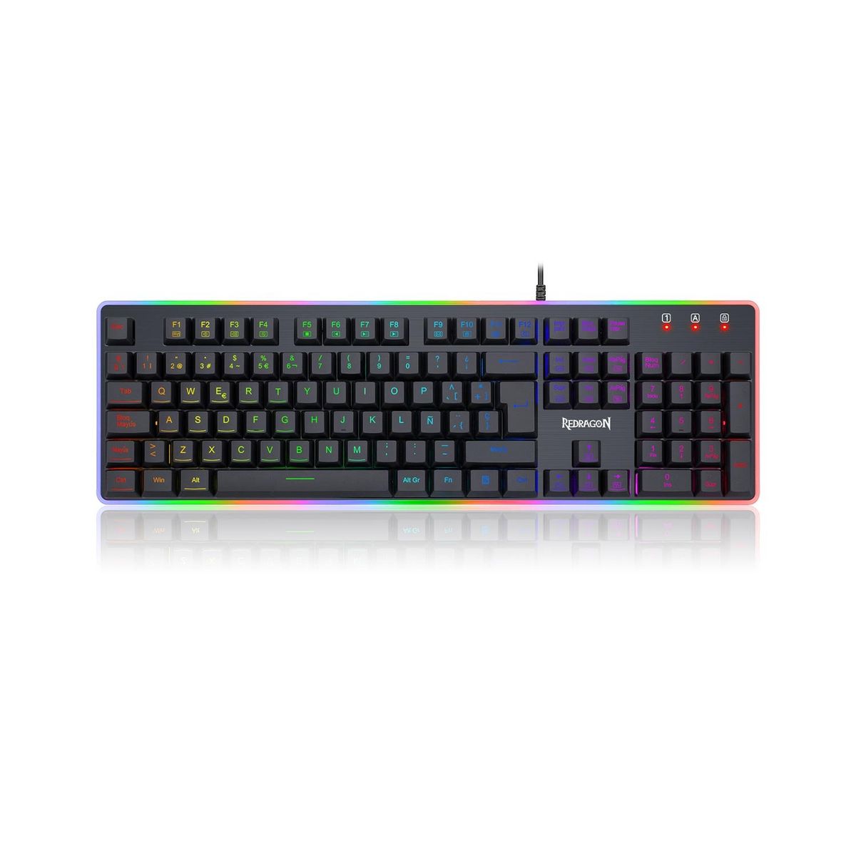 REDRAGON - Teclado Gamer Redragon Dyaus Spanish K509RGB-SP Black