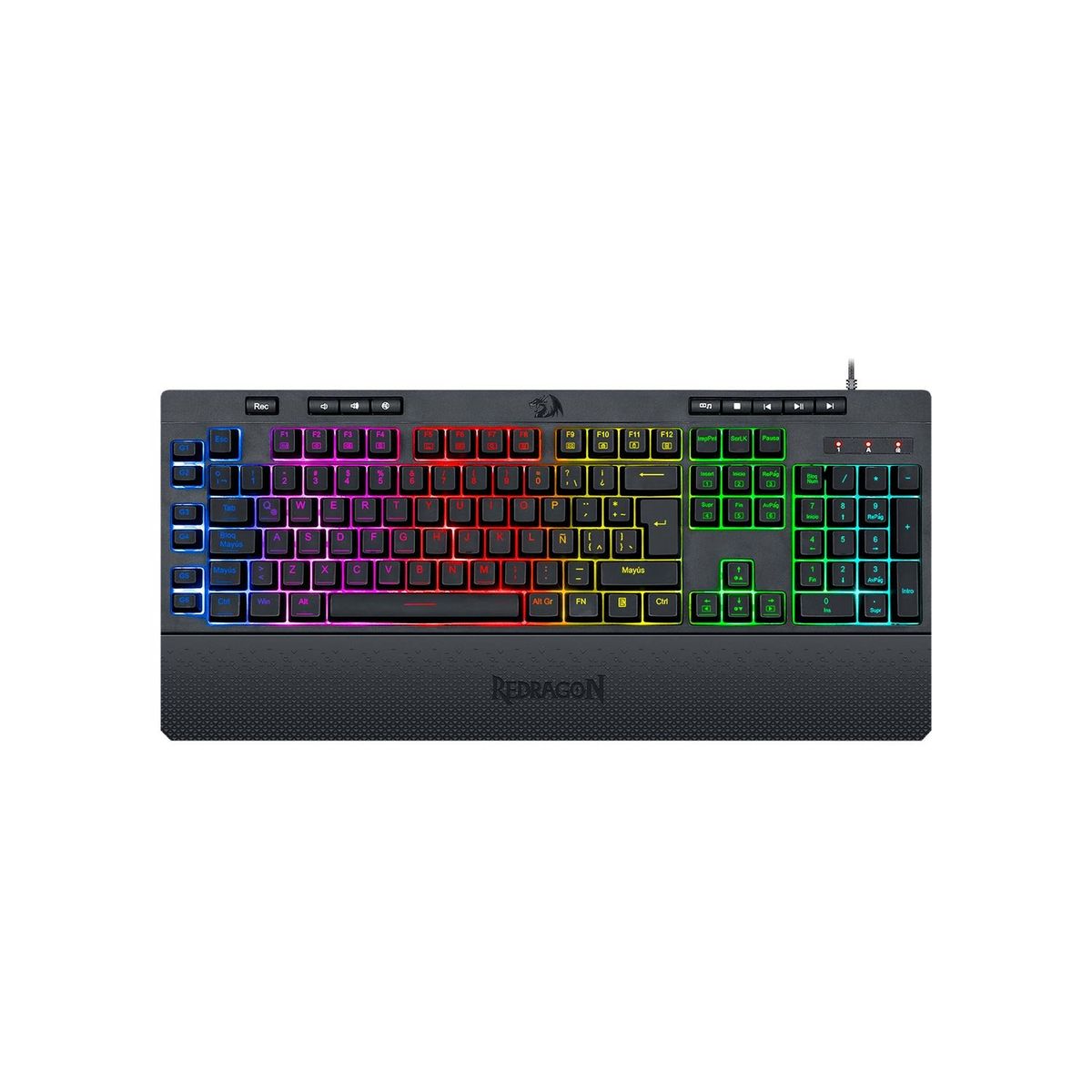 REDRAGON - Teclado Gamer Redragon Shiva Spanish K512RGB-SP Black