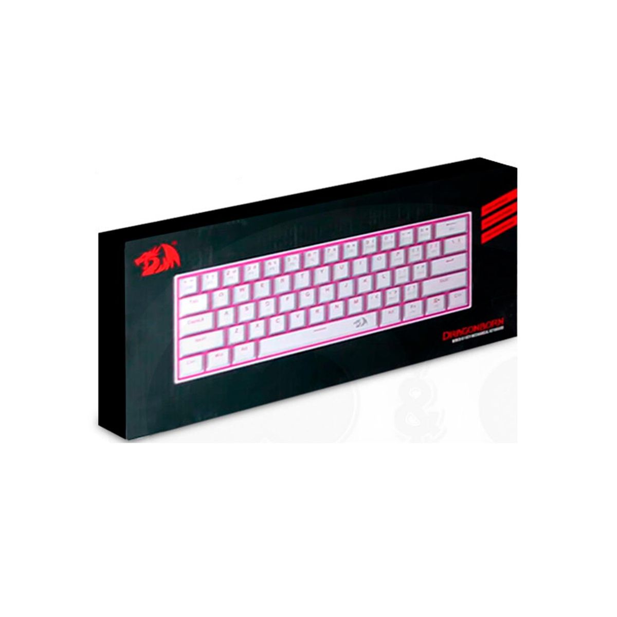 REDRAGON - Teclado Gamer Redragon DragonBorn English K630W-RGB Switch Red White