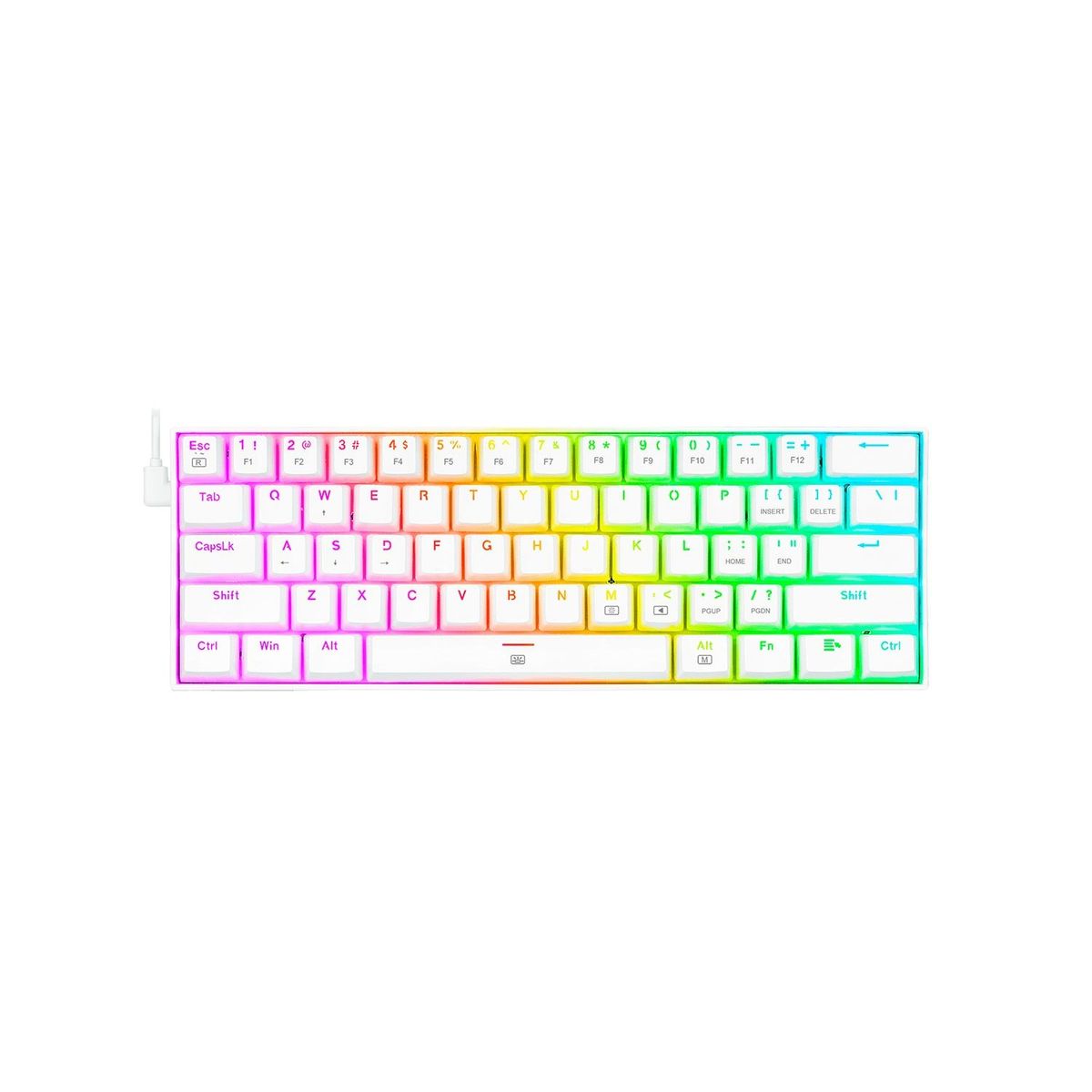 REDRAGON - Teclado Gamer Redragon DragonBorn English K630W-RGB Switch Red White