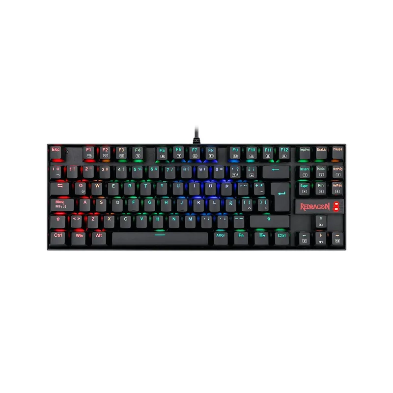 REDRAGON - Teclado Gamer Redragon Kumara Spanish K552RGB Red Switch Black