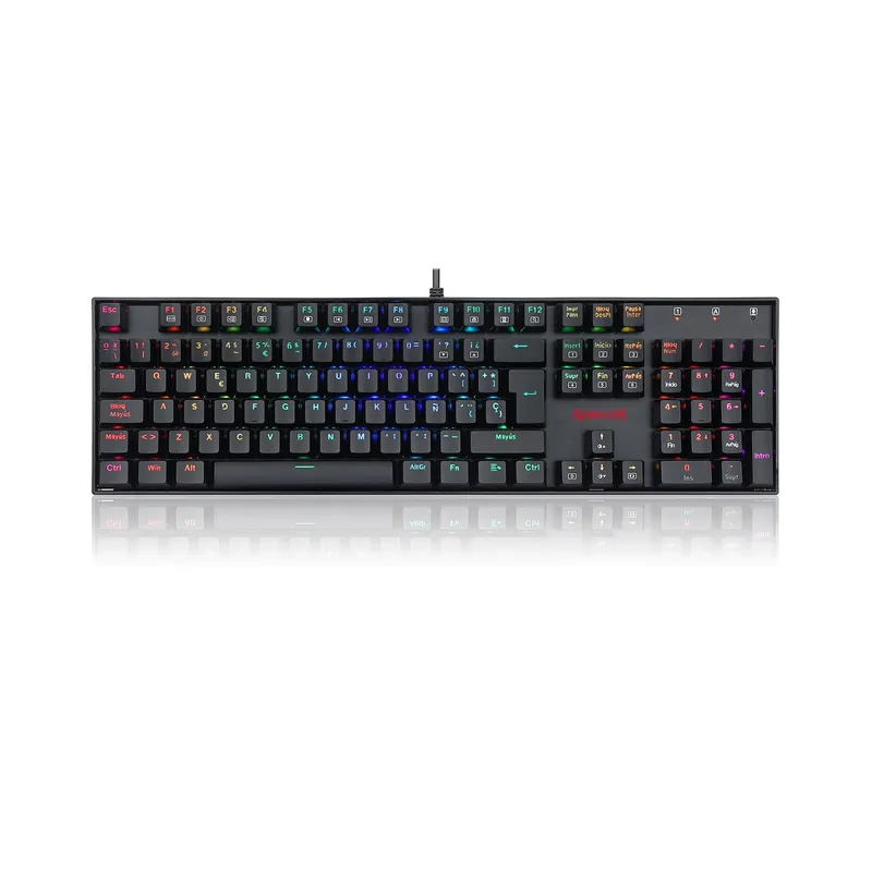 REDRAGON - Teclado Gamer Redragon Mitra Spanish K551RGB Red Switch Black