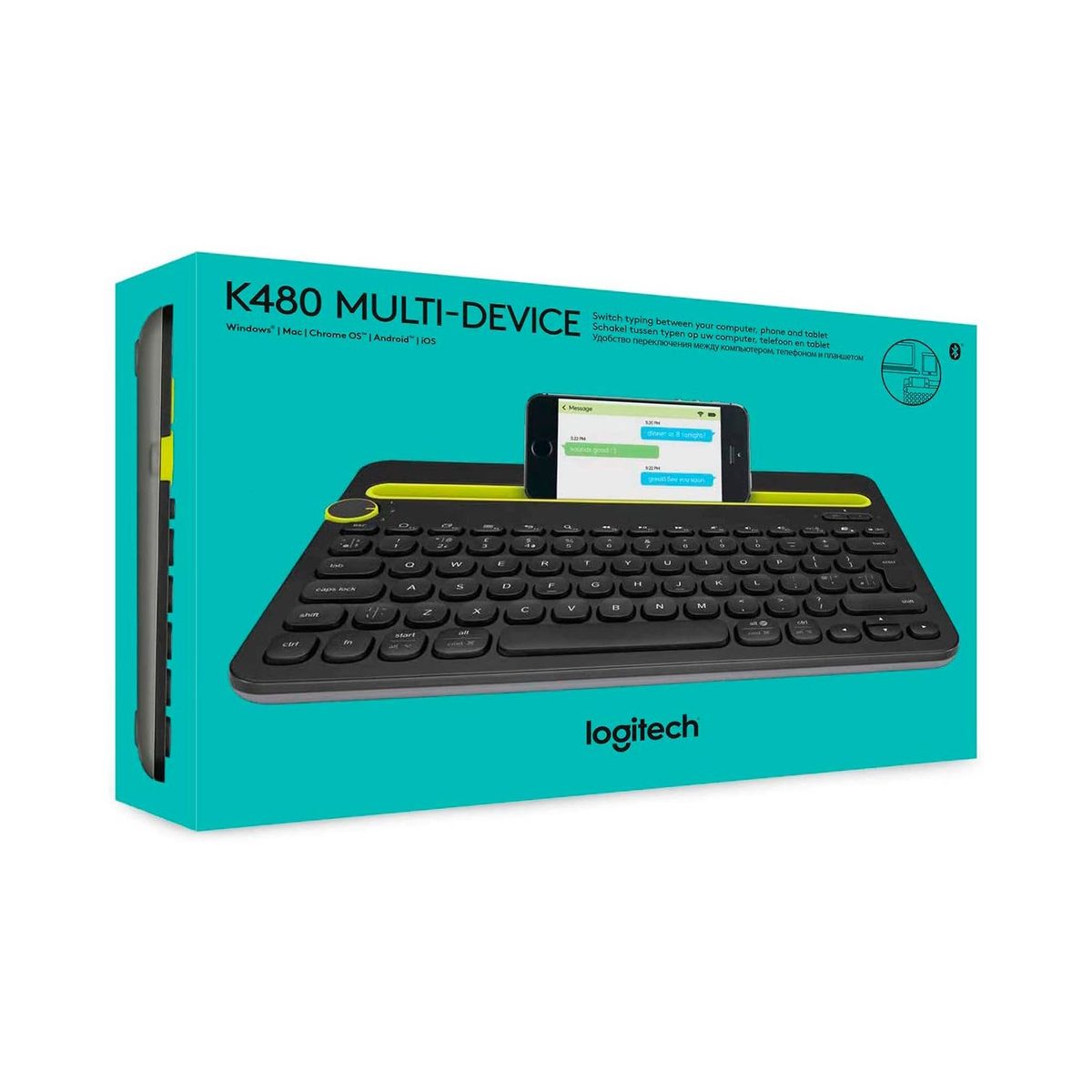 LOGITECH - Teclado Logitech K480 Bluetooh Universal Black