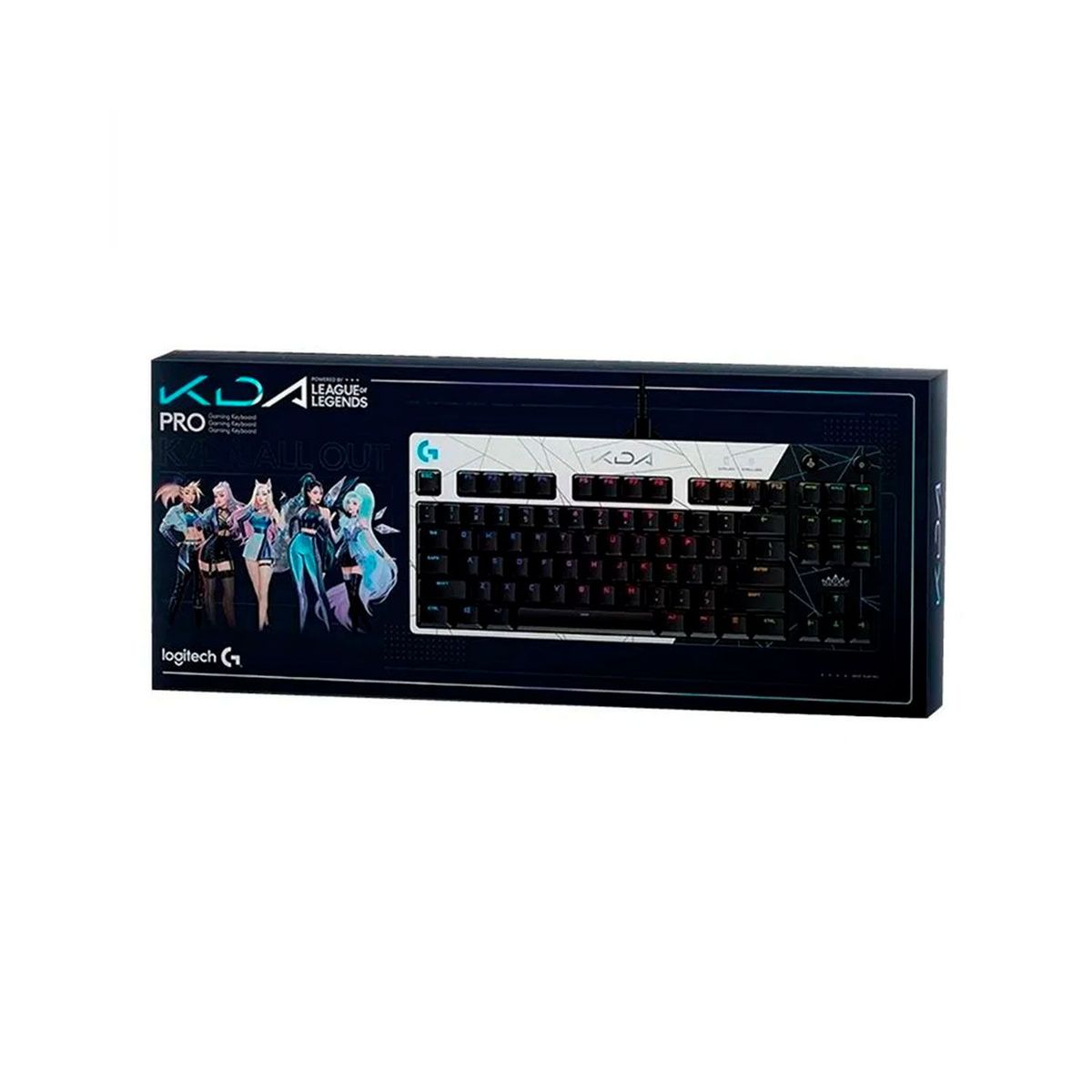 LOGITECH - Teclado Gamer Logitech Pro Keyboard K/Da Gx Blue Rgb Black