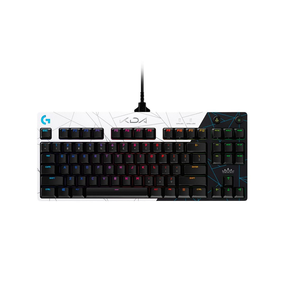 LOGITECH - Teclado Gamer Logitech Pro Keyboard K/Da Gx Blue Rgb Black