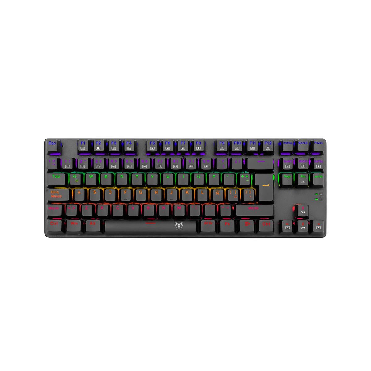T-DAGGER - Teclado Gamer T-Dagger Bora Rainbow Spanish T-Tgk313-Rd Sp Red Switch