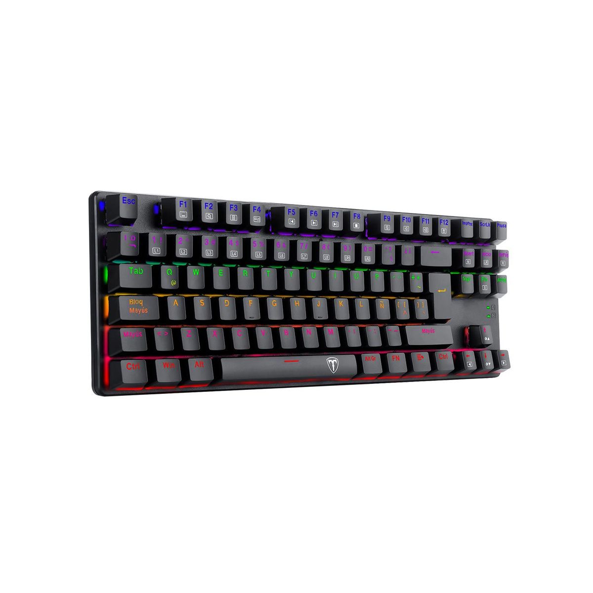T-DAGGER - Teclado Gamer T-Dagger Bora Rainbow Spanish T-Tgk313-Rd Sp Red Switch