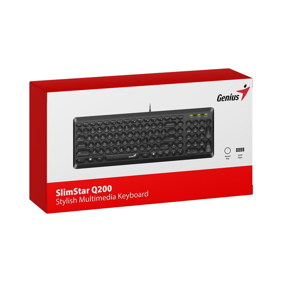 GENIUS - Teclado Genius Slimstar Q200 Usb Multimedia Black