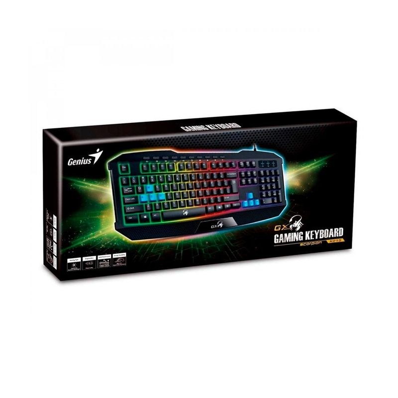 GENIUS - Teclado Genius Gx Scorpion K215 Gaming Usb Black