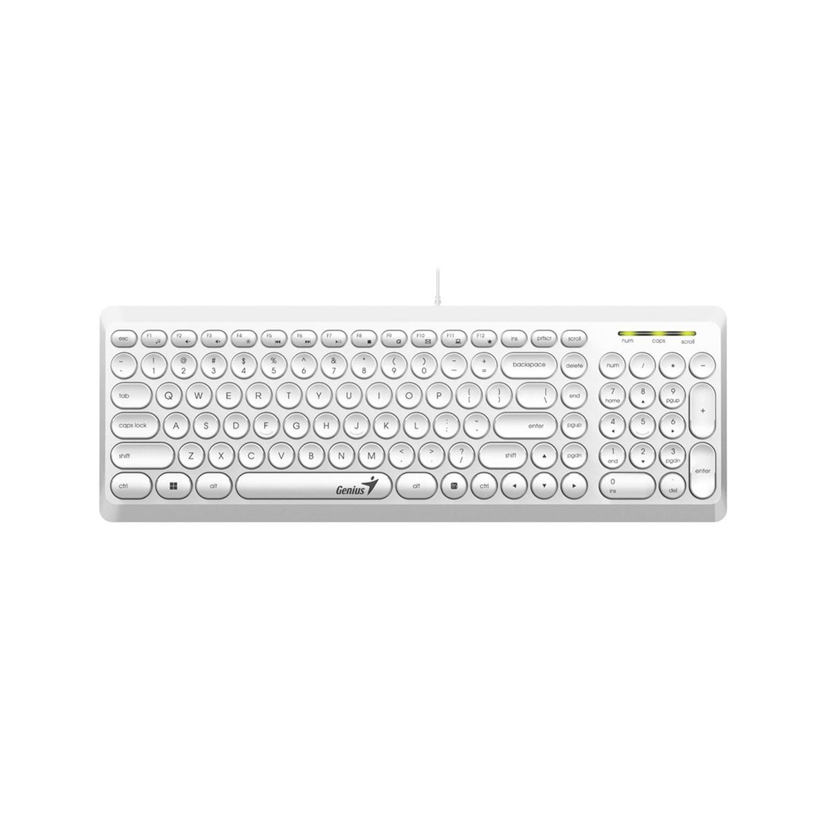 GENIUS - Teclado Genius Slimstar Q200 Usb Multimedia White
