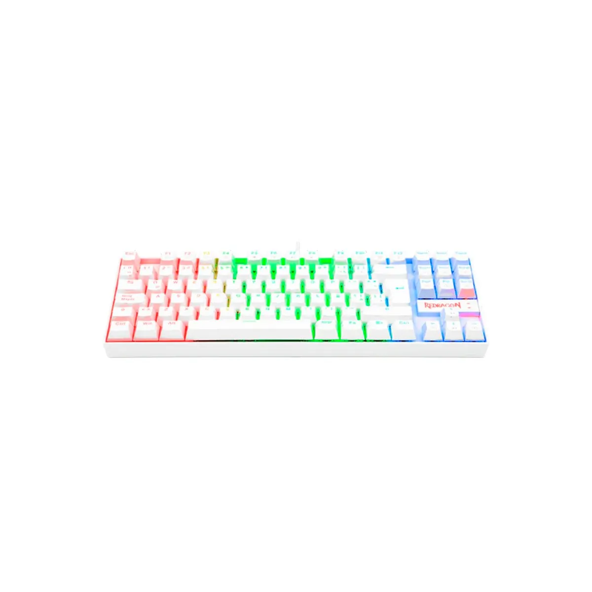 REDRAGON - Teclado Gamer Redragon Kumara K552W Rgb White Spanish Red Switch TKL
