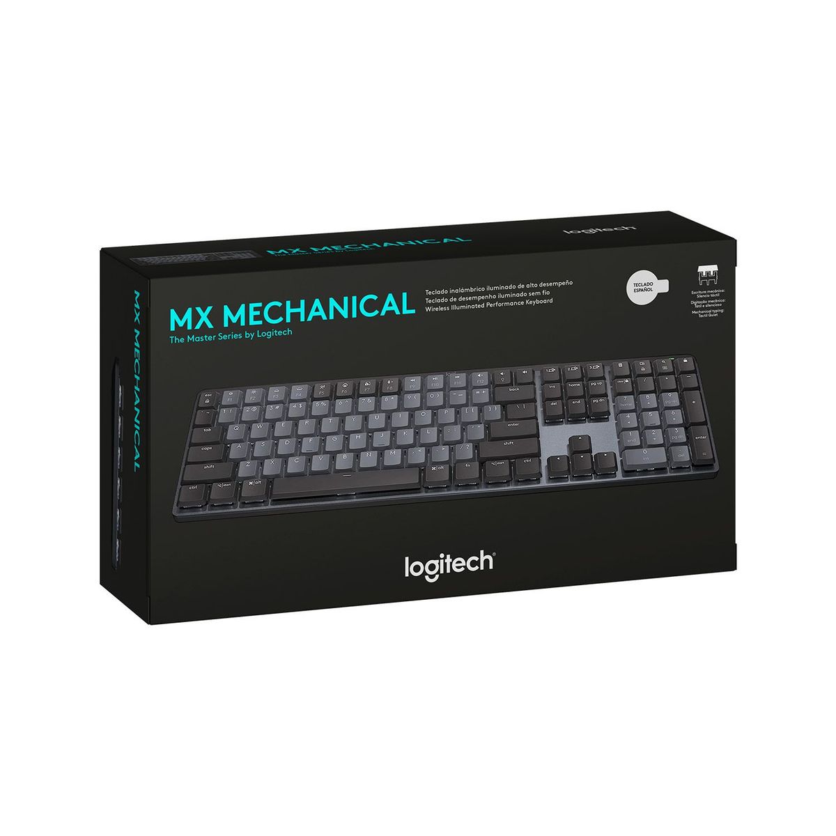LOGITECH - Teclado Logitech Mx Mechanical Wireless/Bt Iluminated Black Sp