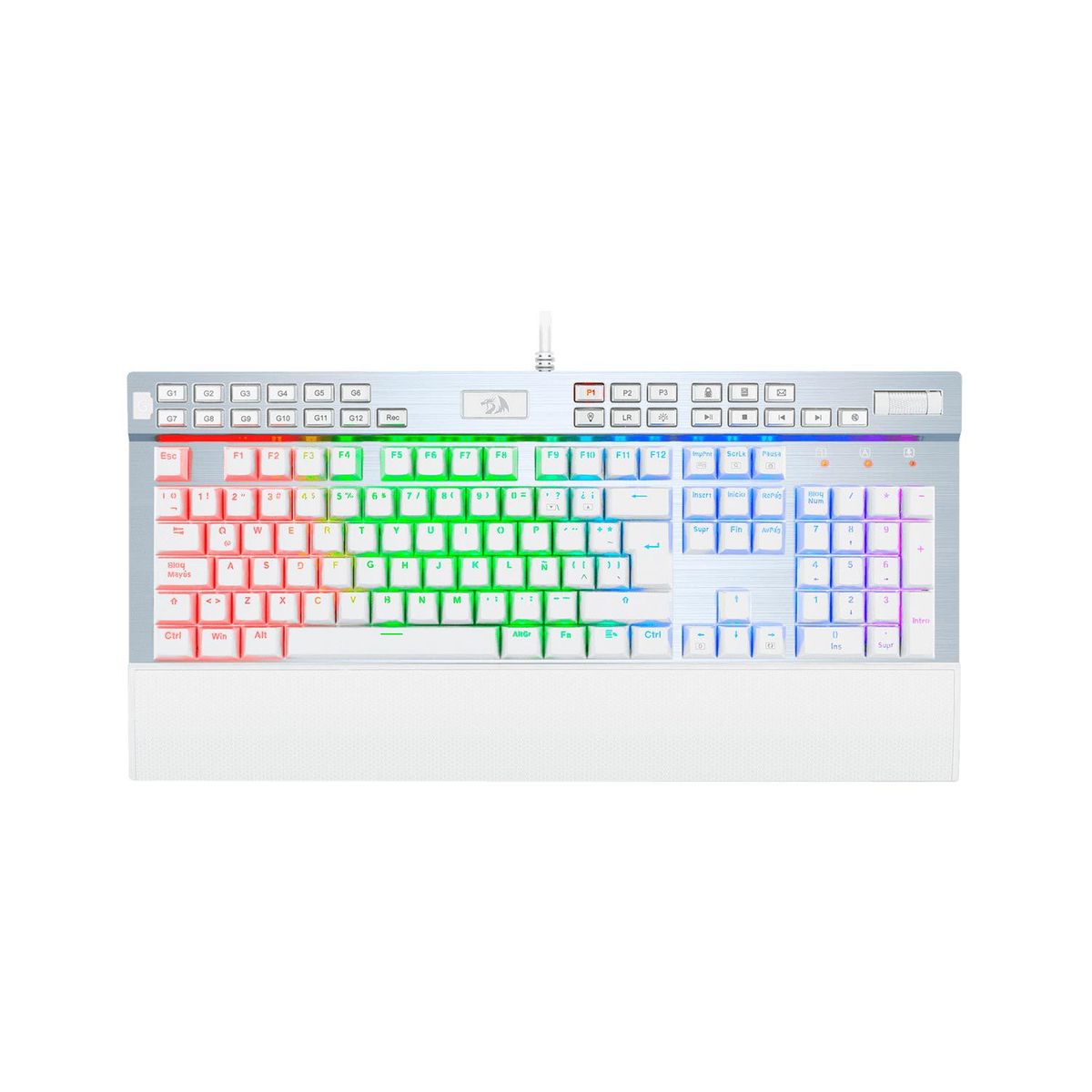 REDRAGON - Teclado Gamer Redragon Yama K550W-SP Spanish Purple Switch White