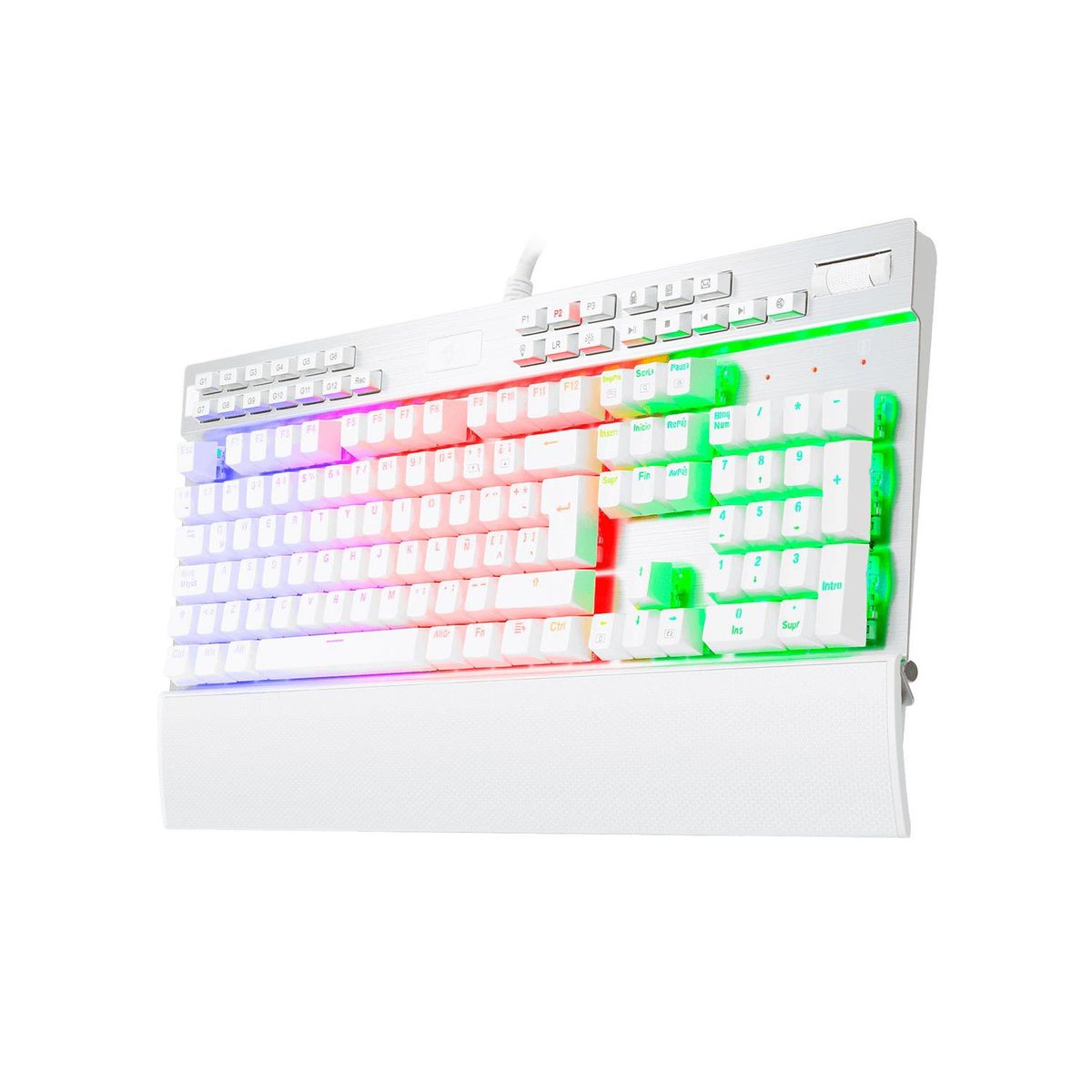 REDRAGON - Teclado Gamer Redragon Yama K550W-SP Spanish Purple Switch White