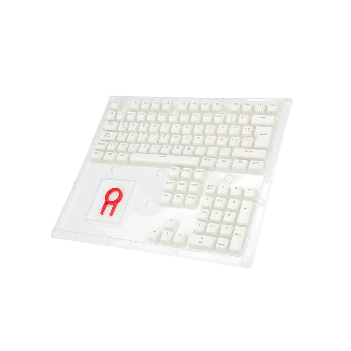 REDRAGON - Keycaps Redradon Scarab Spanish A130W Sp White