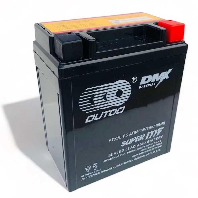 GENERICO - Batería Moto YTX7L-BS Outdo DMX Sellada Activada