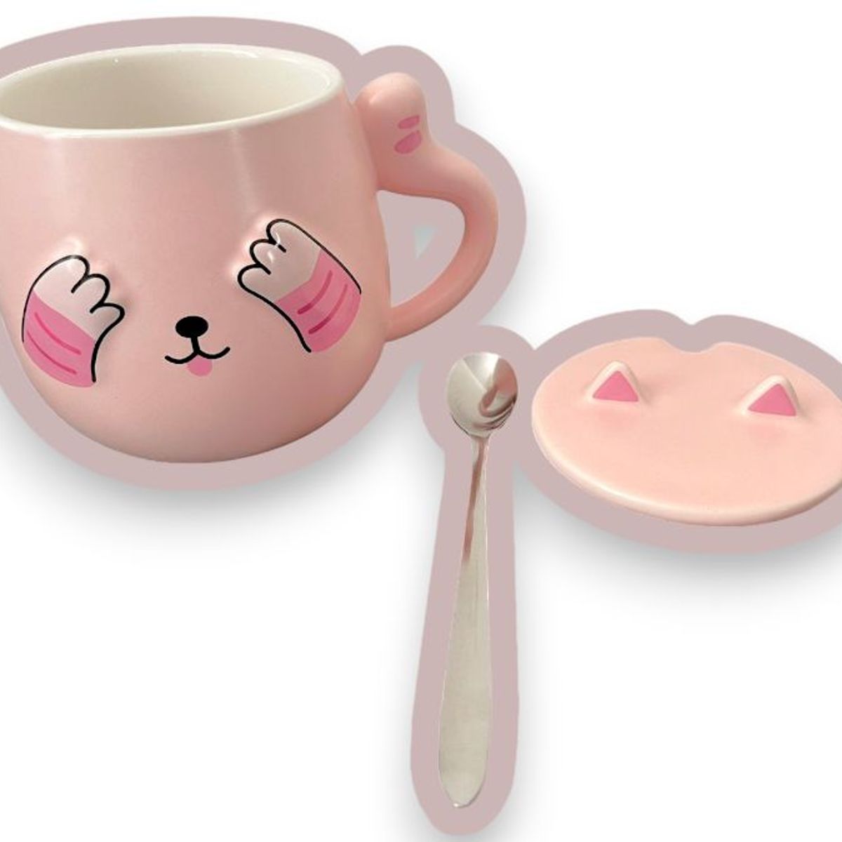 GENERICO - TAZA GATITO KAWAII DE 500ML