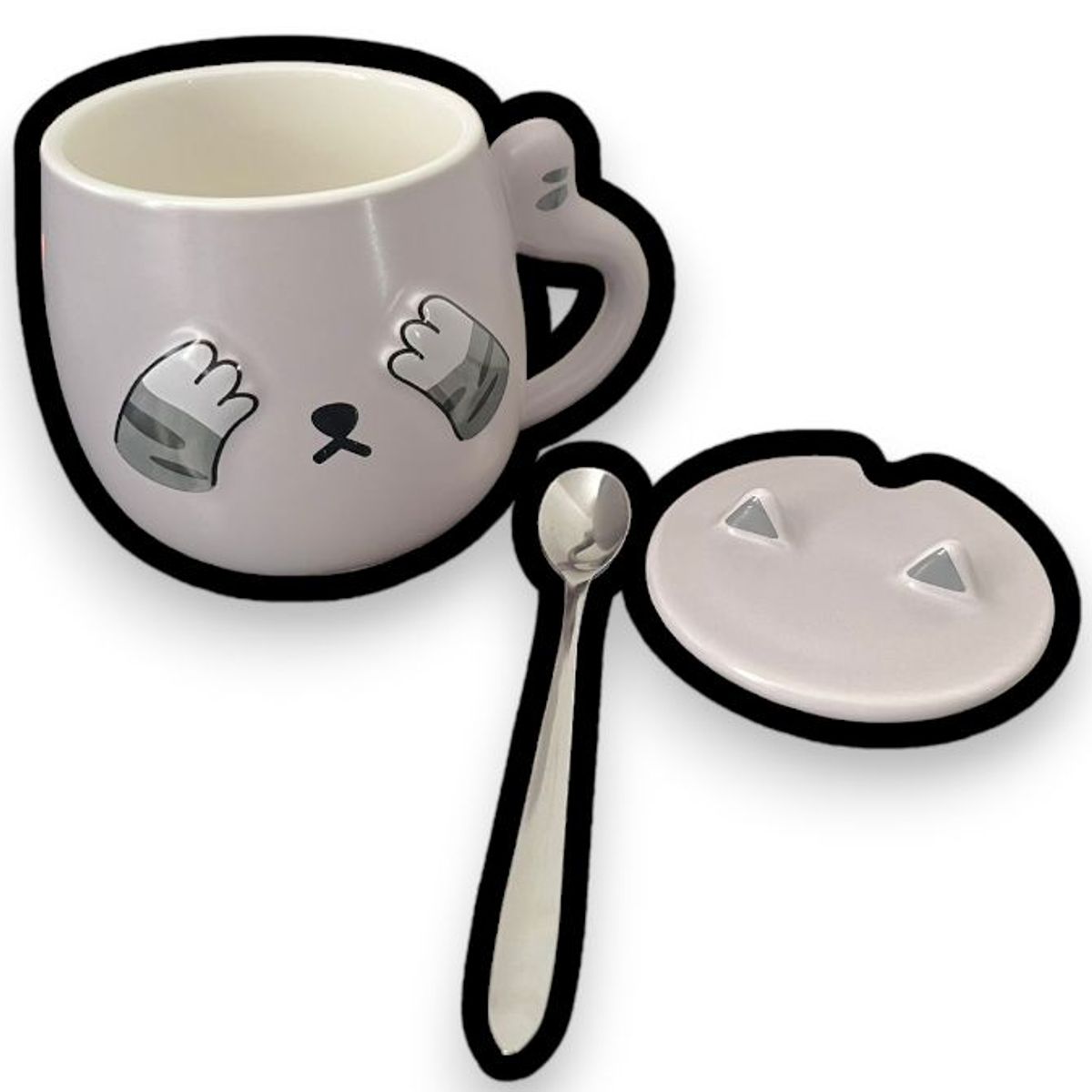 GENERICO - TAZA GATITO KAWAII DE 500ML