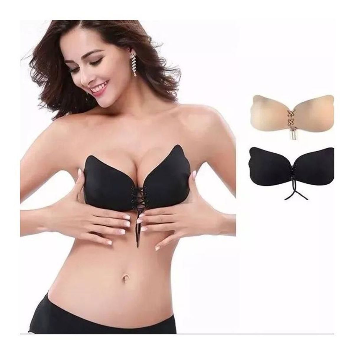 GENERICO - Brasier Push up Invisible Mariposa Levanta Busto Dama Invisible