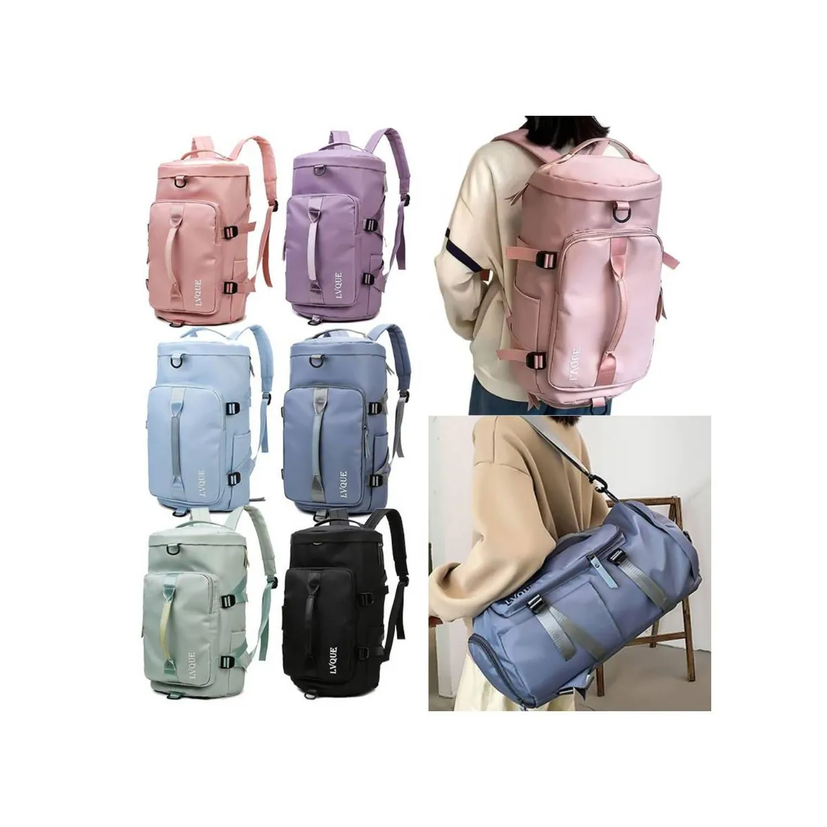 GENERICO - Mochila Bolso de Viaje Multiusos Bolsa de Gimnasio Maleta Deportiva