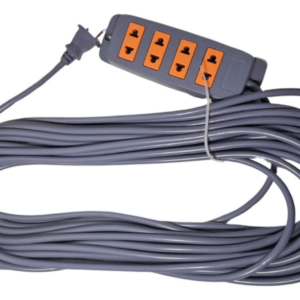 HOME LIGHT - Extension electrica vulcanizado 20 metros 4 tomas gris Home Light