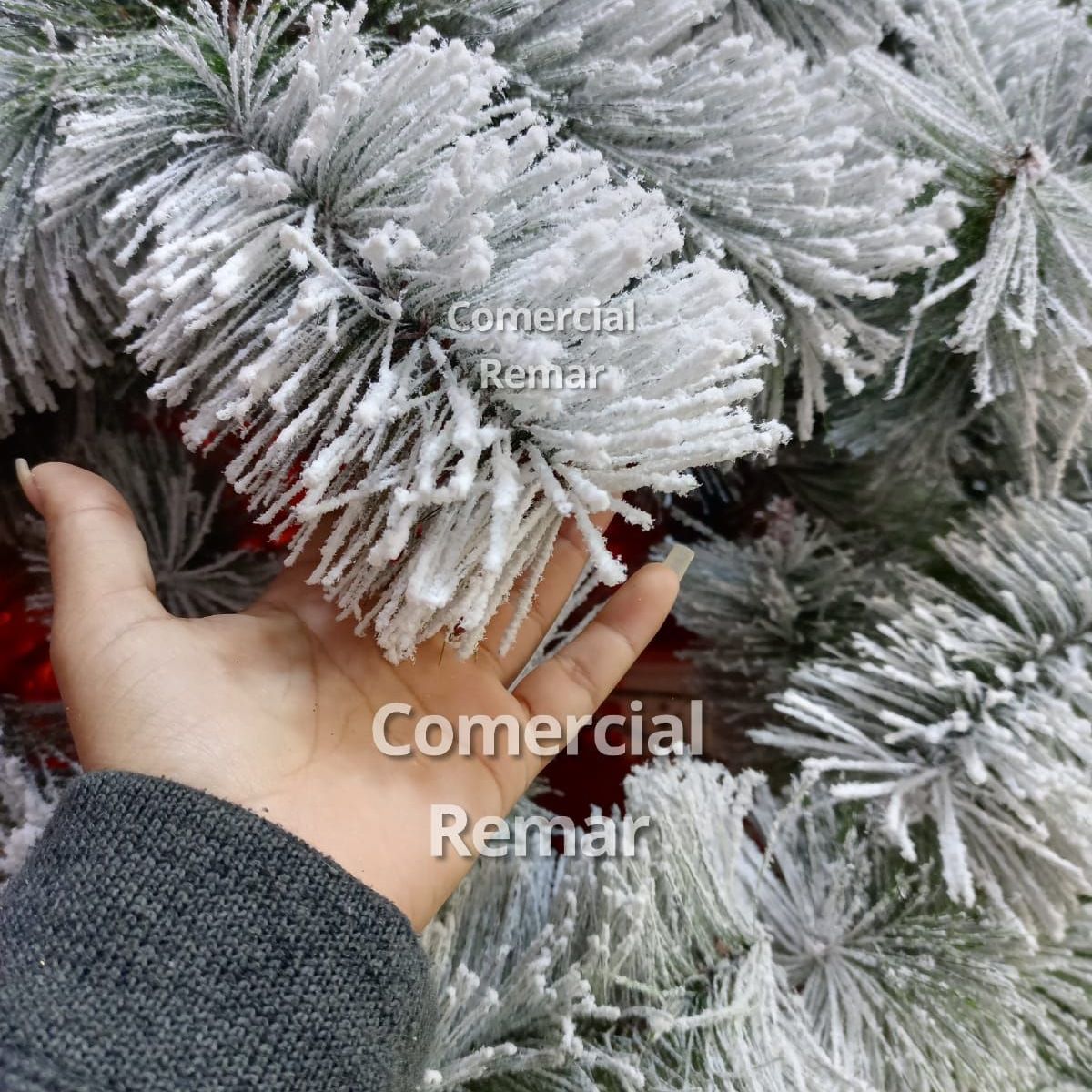 GENERICO - Árbol de Navidad 1.80 m Pino Verde Nevado Coposo