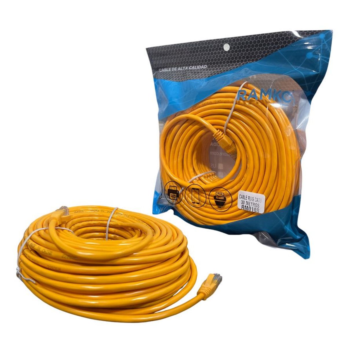 RAMKO - Cable de red Rj45 CAT6  30 metros