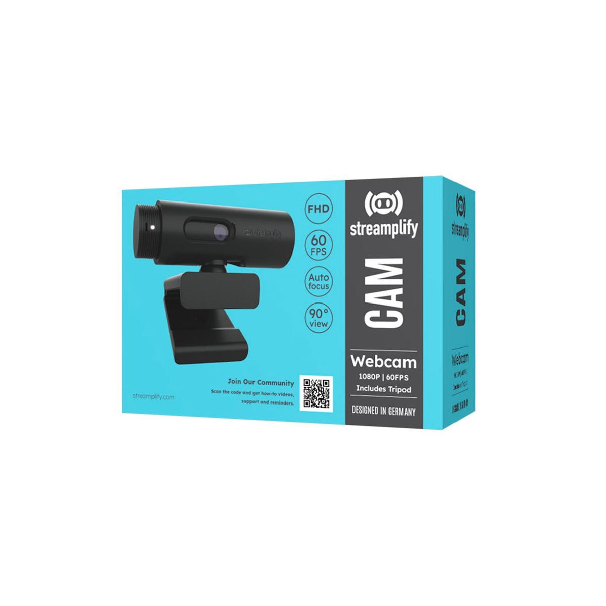 STREAMPLIFY - Camara Wed Streamplify Cam-Fhd-2M60-Bk 1080P-60Fps-Black