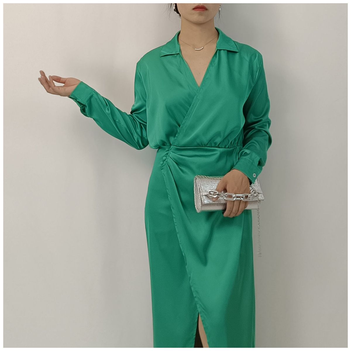 RINODERINA - Vestido Largo Mujer Verde RinoDeRina - Regalo