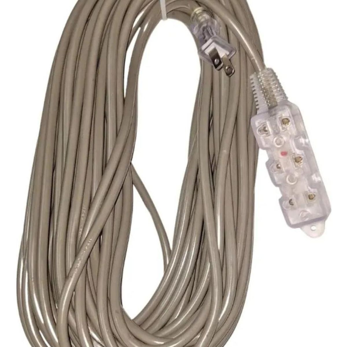 HOME LIGHT - Extension electrica vulcanizado 20 metros 3 tomas gris Home Light