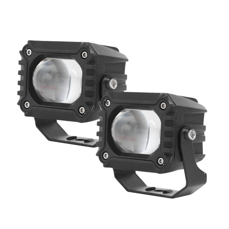 GENERICO - Faro Exploradora Led Aureola Rojo 40w Luz Dual Moto X Par