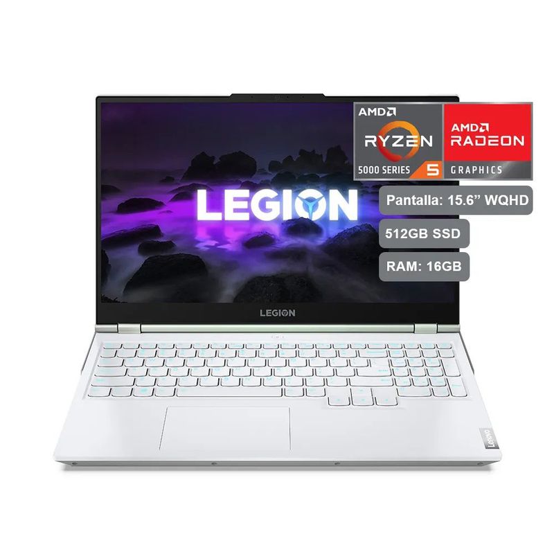 LENOVO - Laptop Gamer Lenovo Legion 5 15.6" AMD Ryzen 5 5600H 16GB 512GB SSD, AMD RX 6600M 8GB Windows 11
