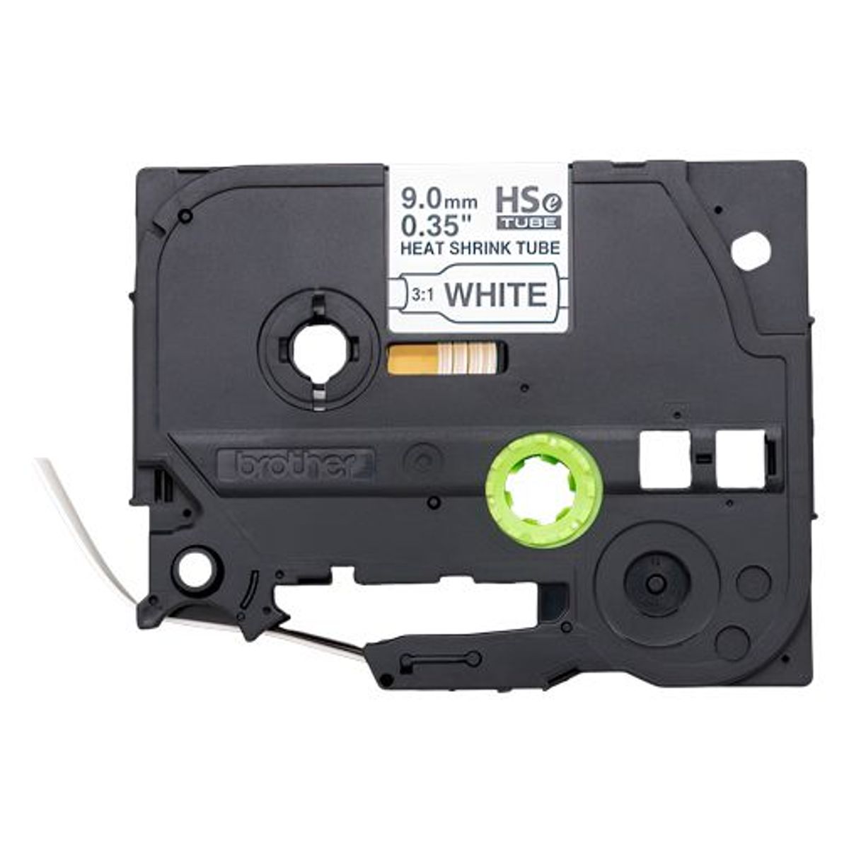 BROTHER - Cinta Brother HSe-221E Termocontraible (9.0mm x 1.5 mts) Blanco/Negro