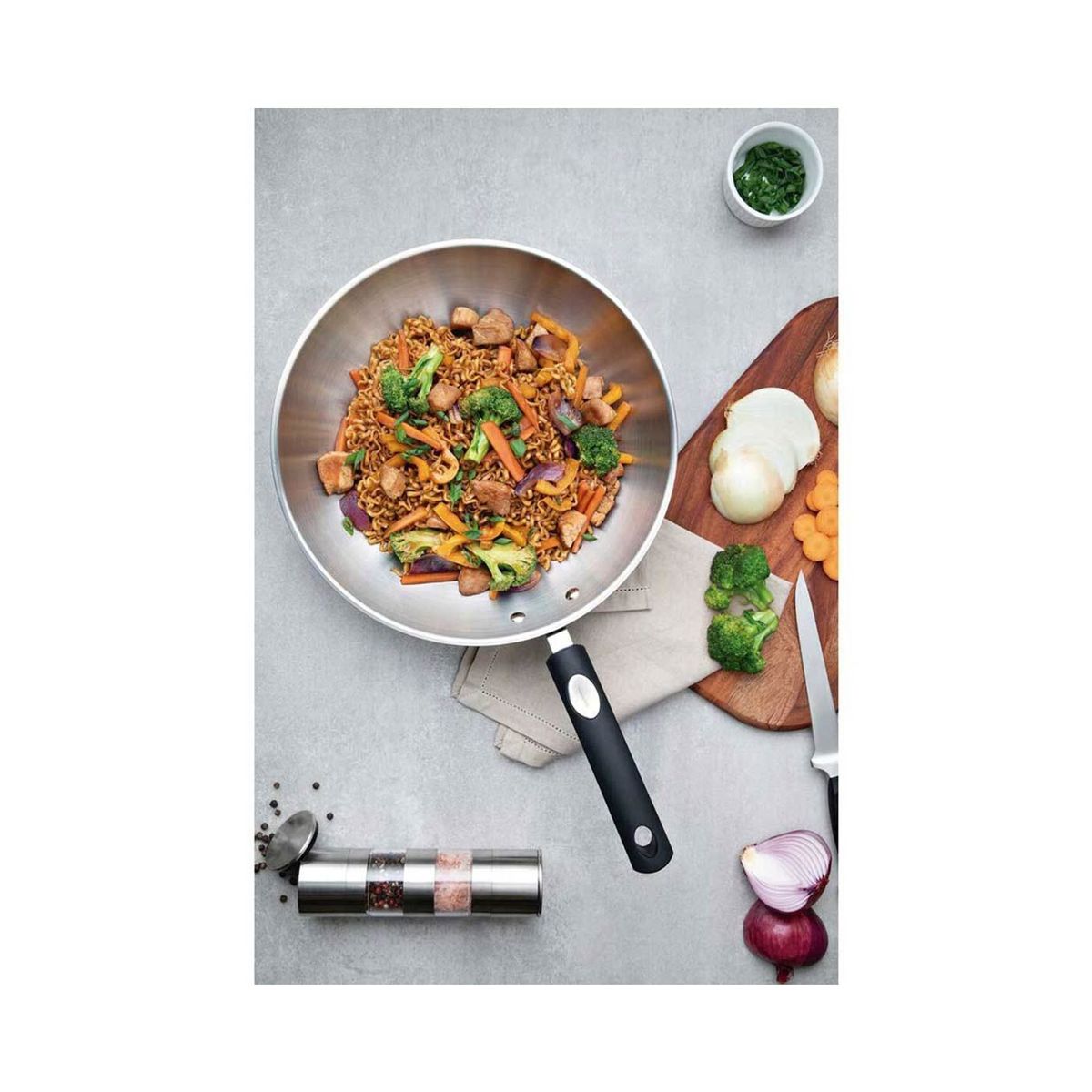 TRAMONTINA - Sartén TRAMONTINA  ace inox28cm sTapa