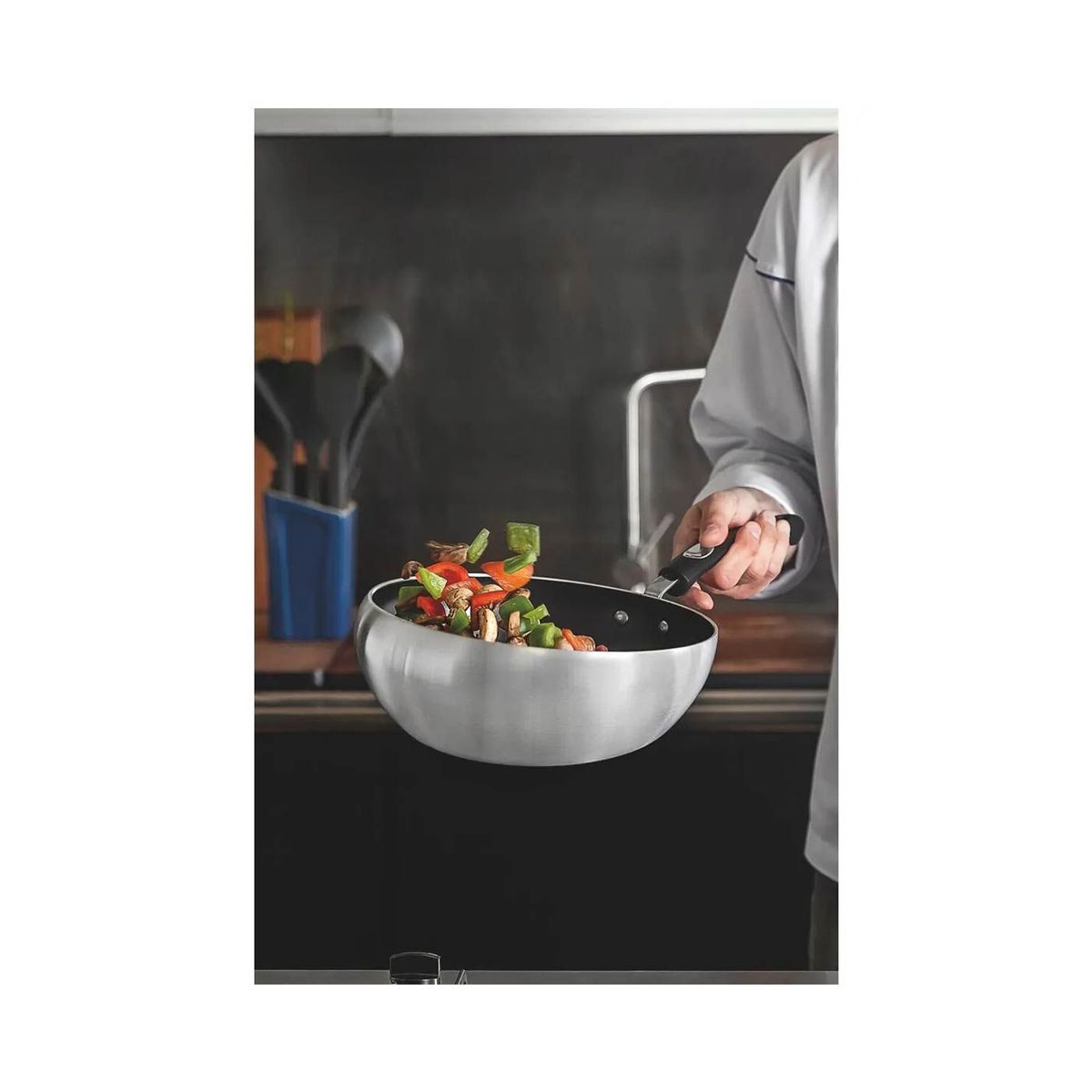 TRAMONTINA - Sartén wok TRAMONTINA Professional ace inox28cm