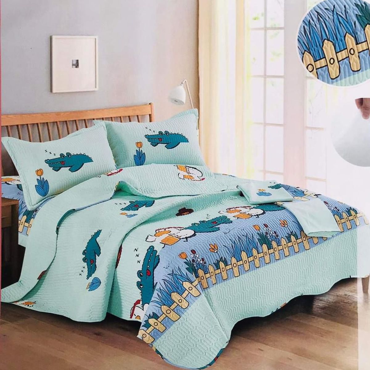 MINGDA - Set de Cubrecama 1.5 pz + Sabanas + Funda de 4 piezas