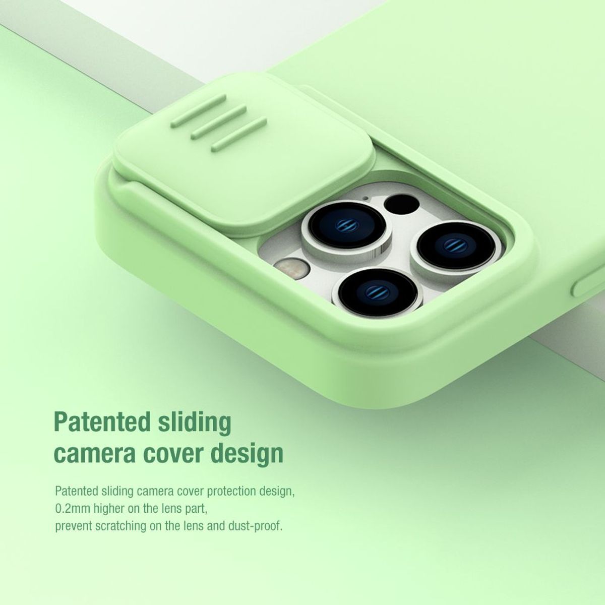 NILLKIN - Case Nillkin Silicone Green - iPhone 14 Pro Max (MagSafe)