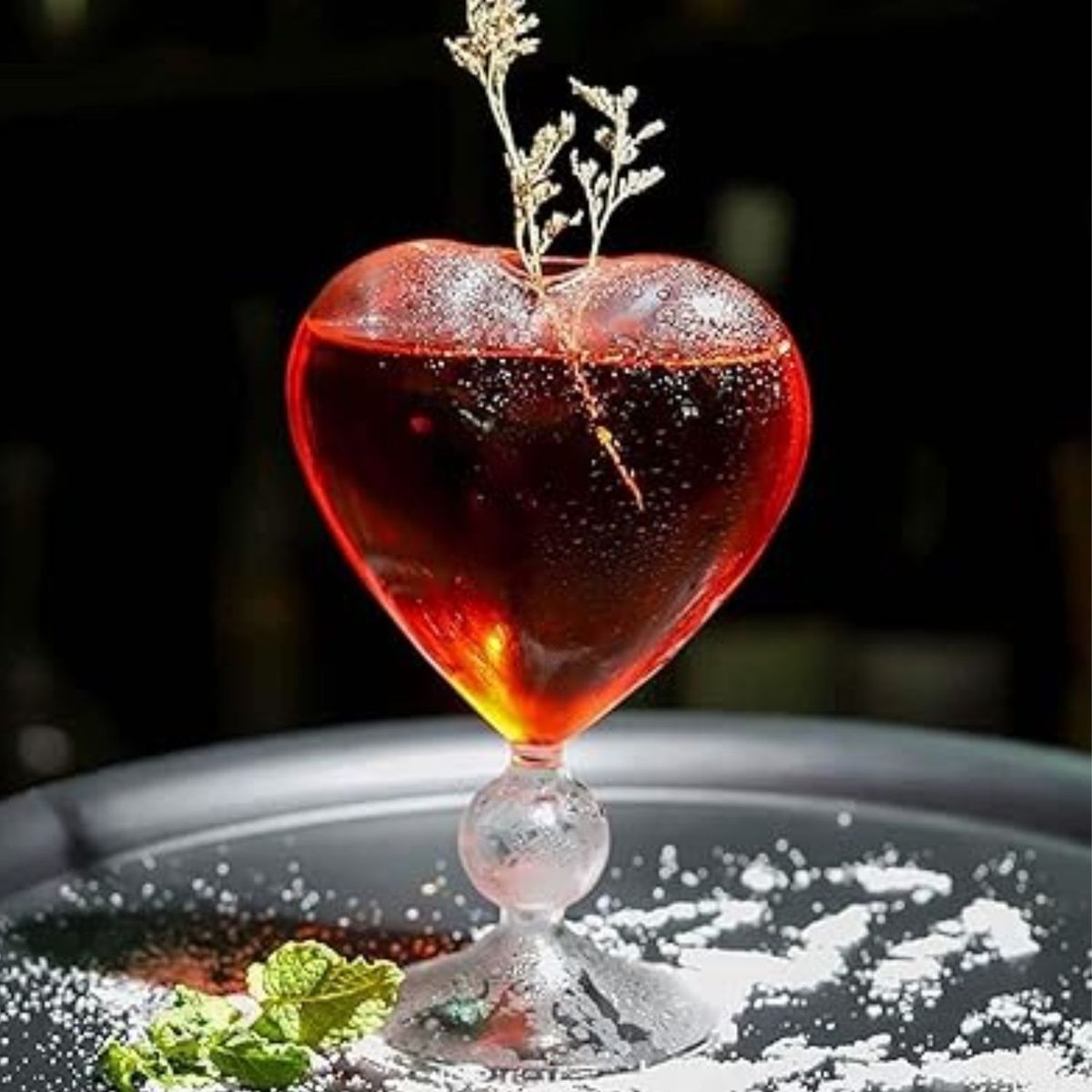 GENERICO - Taza de Cóctel con Forma de corazón 16 X8 Cm 220 Ml