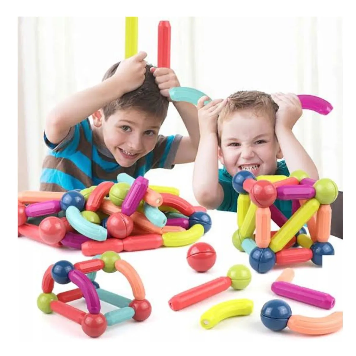 GENERICO - Juego De Bloques De Construccion Magneticos 164 Pcs Niños