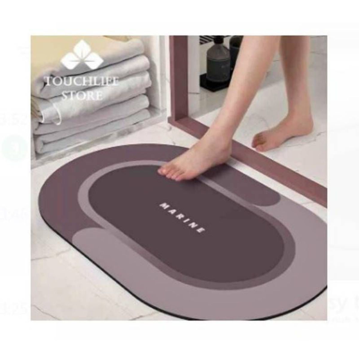GENERICO - Alfombra de baño tapete absorbente para ducha anti deslizante